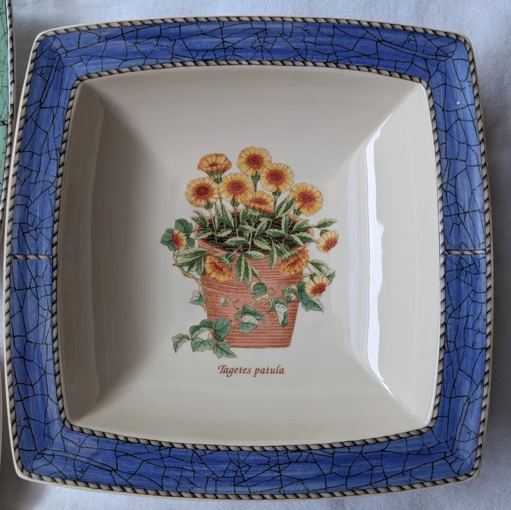 Wedgwood Sarah's Garden Floral Nesting Sweet Meat Dishes Set - 3 Discontinued